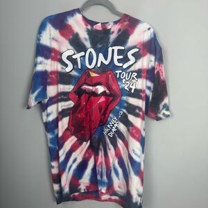 ROLLING STONES | RARE 2024 Hackney Diamond Tour Tie Dye Tee Unisex Size Large